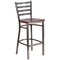 Emma and Oliver Clear Coated Ladder Back Metal Restaurant Dining Barstool